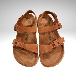Birkenstock Tan Leather Sandals – Size 39 (Wide Fit)